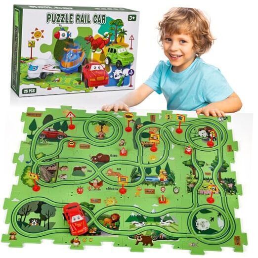 Puzzle Racer Track Set for Kids