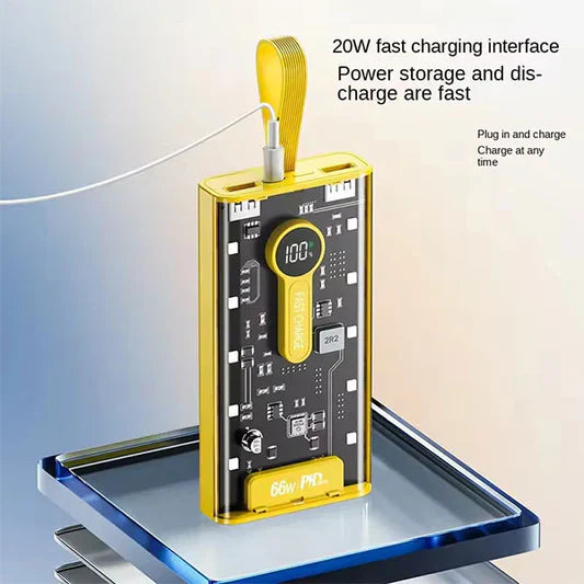 66W Super Fast Charge Power Bank 20000mAh Portable External Battery Fast Charge