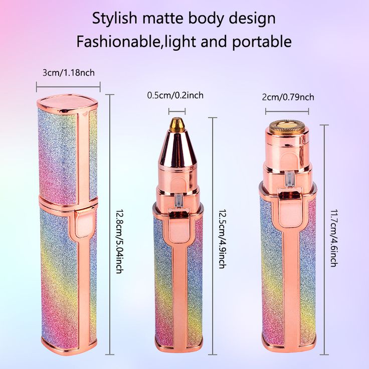 Electric Hair Remover Trimmer For Women, Rechargeable 2 in 1 Flawless Facial Razor, Painless Eyebrow Removal Shaver With LED Light For Lip Chin Bikini Fuzz Mustache