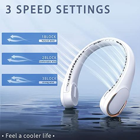 Portable Rechargeable Neck Fan USB