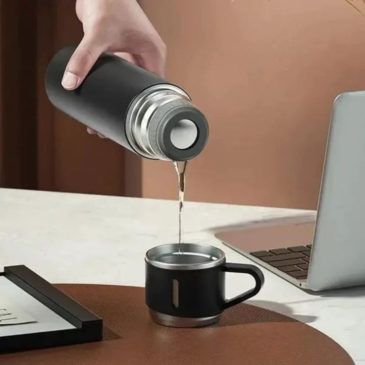 3 cup leyer stainless steel vacuum flask set