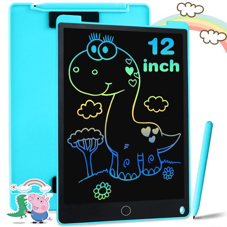 LCD Writing Tablet, Upto 12 inch Multicolor Display LCD Drawing Writing Tablet for Kids & Adults with Pen, Erasable E-Writer Digital Drawing Board Boy and Girl