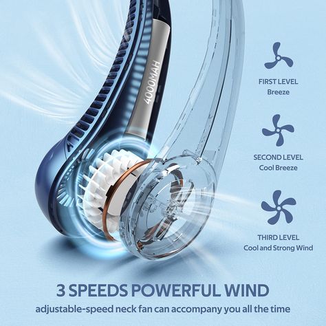 Portable Rechargeable Neck Fan USB
