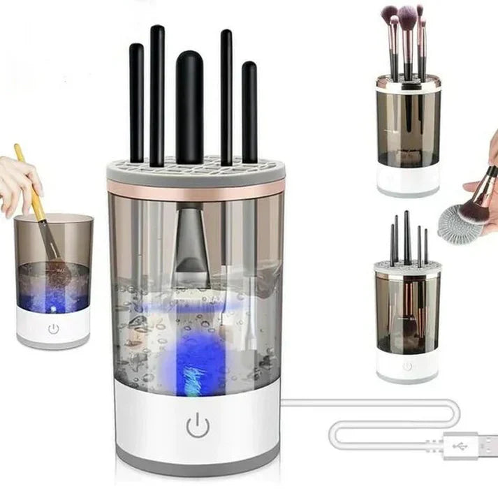 Automatic Electric Makeup Brush Cleaner Rechargeable Lazy Cleaning Brush Washer Quick Dry Tool USB makeup brush rotary cleaning
